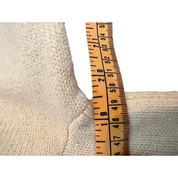 Vintage St. John Cream Beaded Sequin Embroidery knit Sweater Size Small - Picture 5 of 11